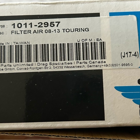 Drag Specialties Air Filter Element W/Gasket Touring Harley Davidson 1011-2957 - Picture 4 of 4